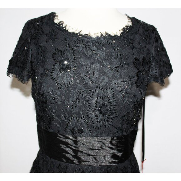 MayQueen #571 Mother of the Bride Lace and Chiffon Formal Gown-Size L-Black-NWT - Picture 5 of 7